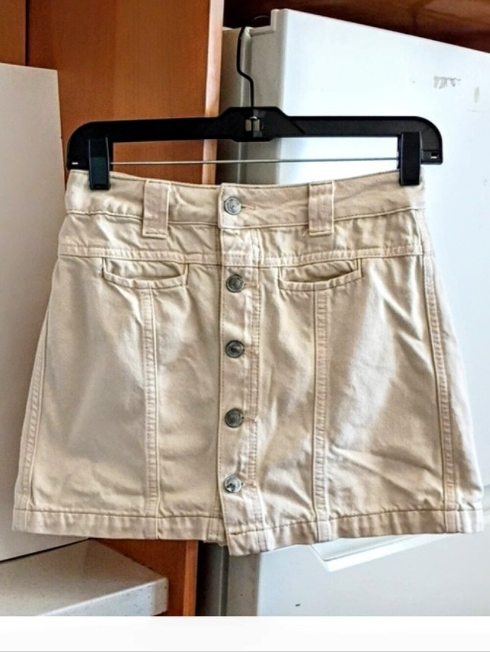 We The Free 2-in-1 Denim Skirt/Shorts In Ivory sz 26